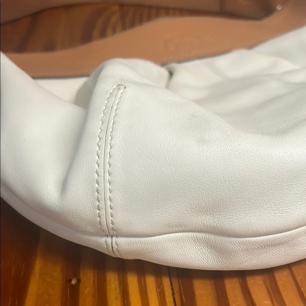 Coach White and Tan Hobo Bag with Crescent Shape - Picture 8 of 16